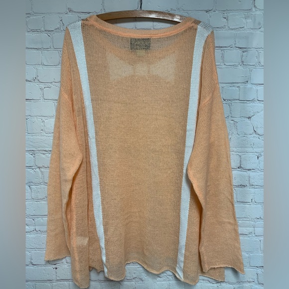 Wildfox White Label Semi Sheer Bow Tie Knit Sweater Size M 46” - Picture 4 of 4